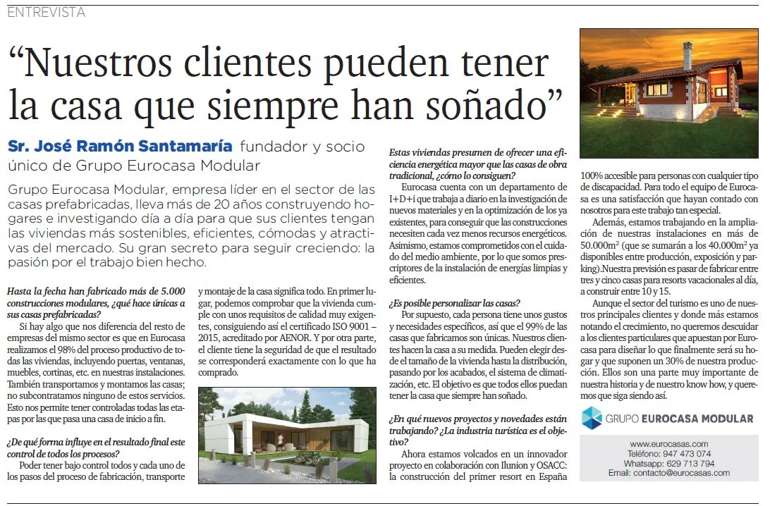Entrevista casas prefabricada