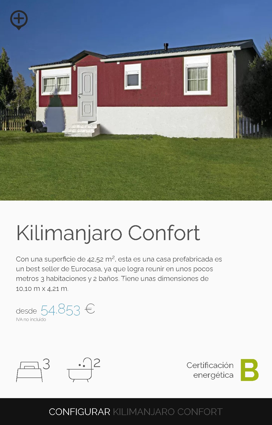 Modelo de casa prefabricada Kilimanajaro confort